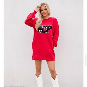 Judith March Classy until kickoff sweatshirt dress size small